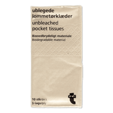 Unbleached paper tissues