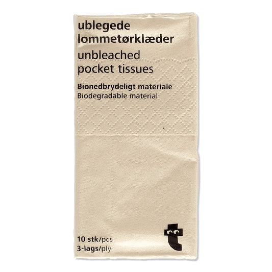 Unbleached paper tissues