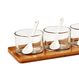 Tray with serving bowls
