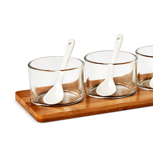 Tray with serving bowls