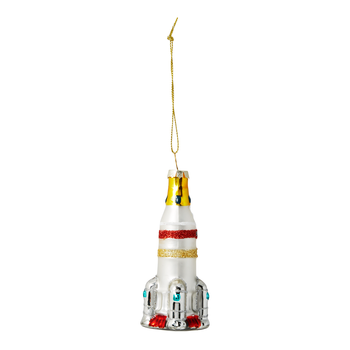 Christmas bauble. Space rocket
