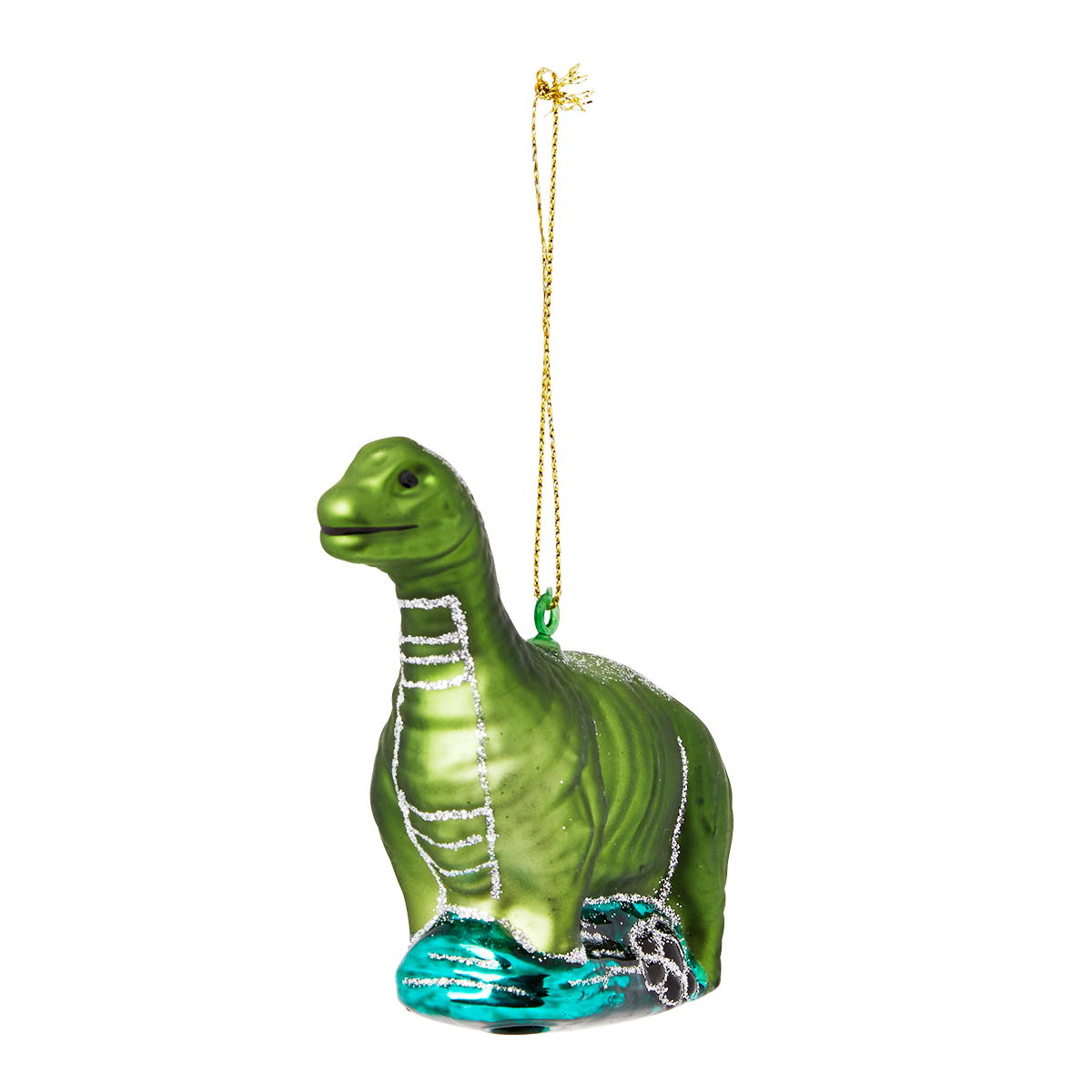 Christmas bauble. Green dino