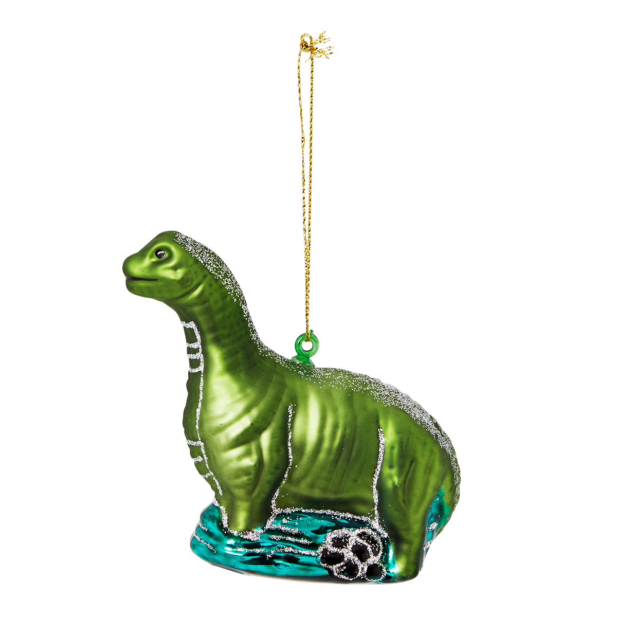 Christmas bauble. Green dino