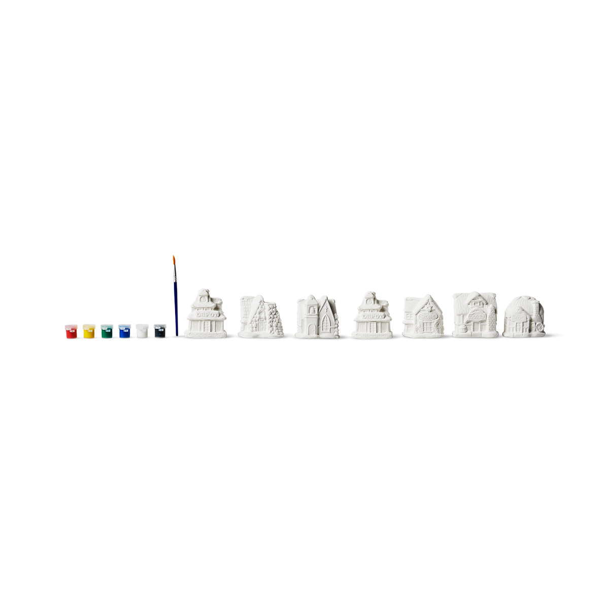 Pain-your-own Christmas village
