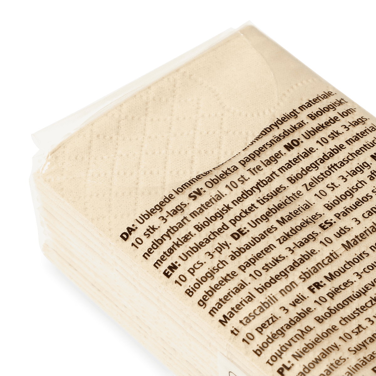 Unbleached paper tissues