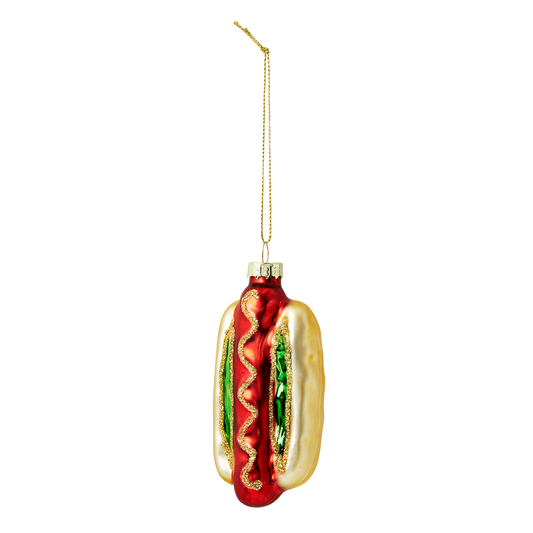Christmas bauble. Hotdog