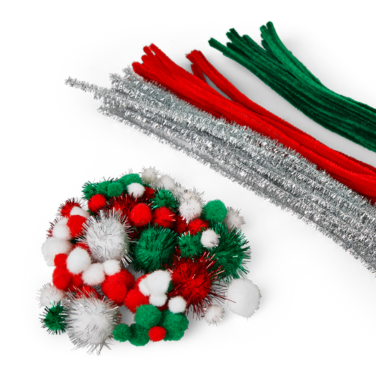 Pompoms and pipe cleaners