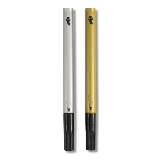Gold and silver felt tip pens
