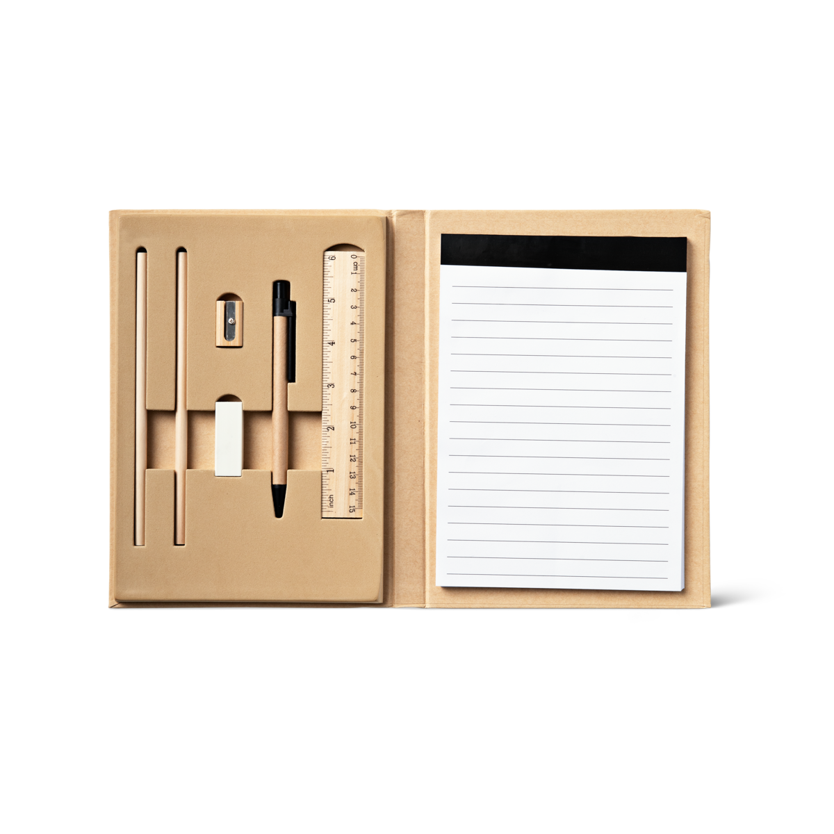 Notepad with accessories