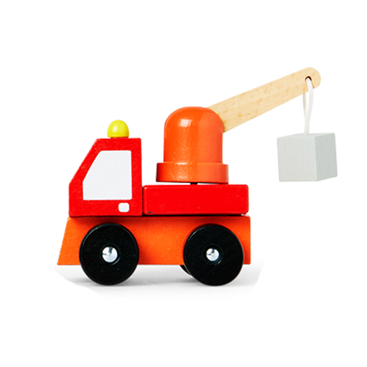 Wooden construction car